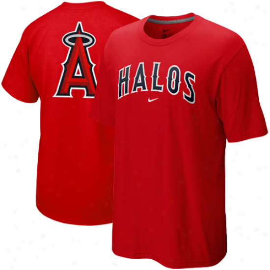 Nike Los Anyeles Angels Of Anaheim Red Local T-shirt