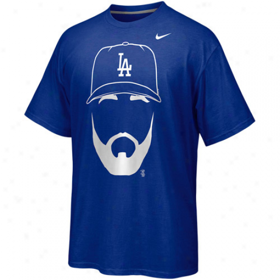 Nike Matt Kemp L.a. Dodgers Hair-itage Player T-shirt - Royal Blue