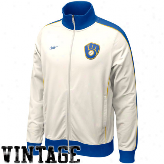 Nike Milwaukee Brewers Natural Cooperstown Full Zip Jacket