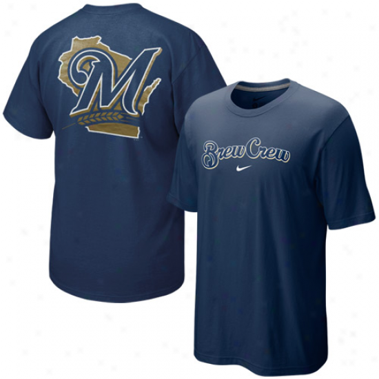 Nike Milwaukee Brewers Navy Blue Local T-shirt