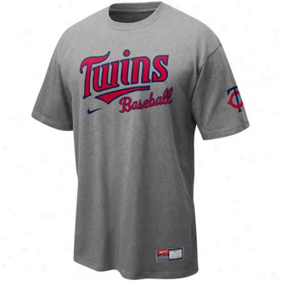 Nike Minnesota Twins Ash 2011 Mlb Practice T-shirt