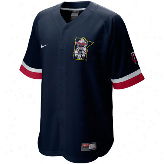 Nike Minnesota Twins Baesball Fan Jersey-navy Blue