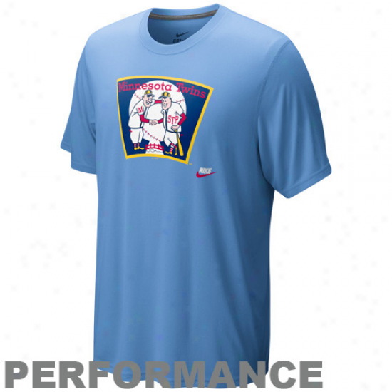 Nike Minnesota Twins Light Blue Dri-fit Fable Vintage Performance T-shirt