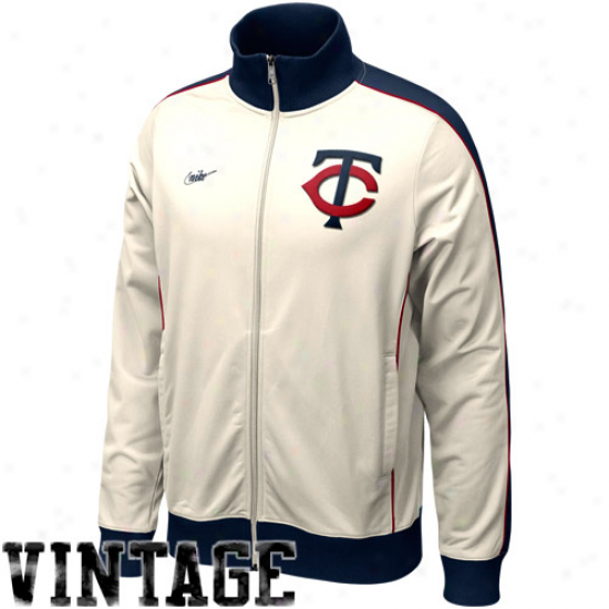 Nike Minnesota Twins Natural Cooperstown Full Zip Track Jacket