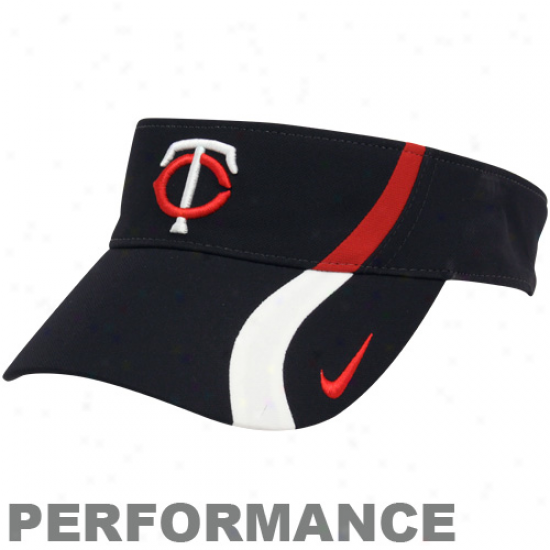 Nike Minnesota Twins Navy Blue Throw Over Dri-fit Adjustable Performance Visor