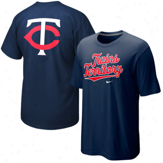 Nike Minnesota Twins Navy Blue Twins Territory T-shirt