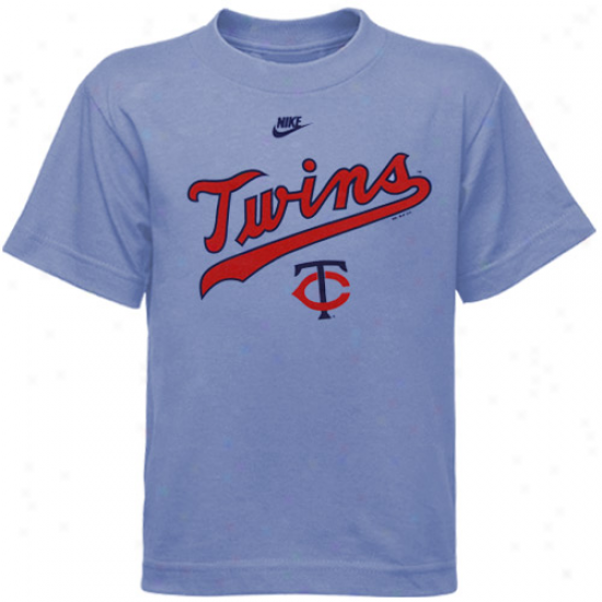 Nike Minnesota Twins Preschool Light Blue Logo T-shirt