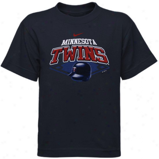 Nike Minnesota Twins Preschool Navy Azure Helmet T-shirt