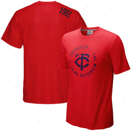 Nike Minnesota Twins Red Around The Fit T-shirt