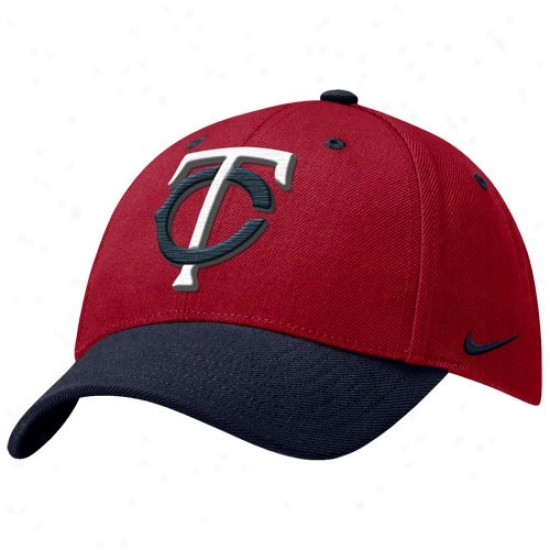 Nike Minnesota Twins Red-navy Blue Wool Classic Adjustable Hat