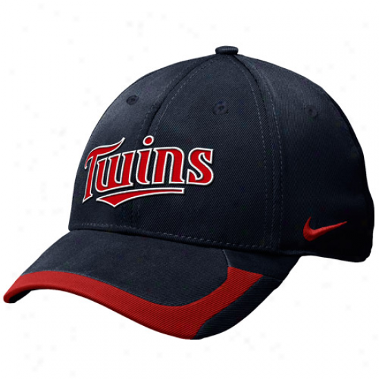 Nik Minnesota Twins Tactile Ii Legacy 91 Swoosh Flex Fit Hat - Navy Blue