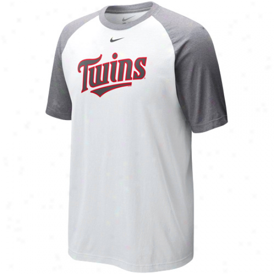 Nike Minnesota Twins White Chp Of Coffee Raglan T-shirt