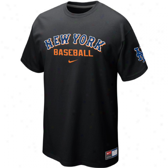 Nike New York Mets Away Practice T-shirt - Black