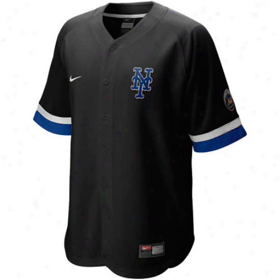 Nike New York Mets Baseball Fan Jersey - Black