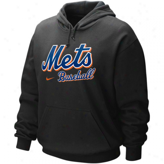 Nike New York Mets Black Gamer Hoody Sweatshirt