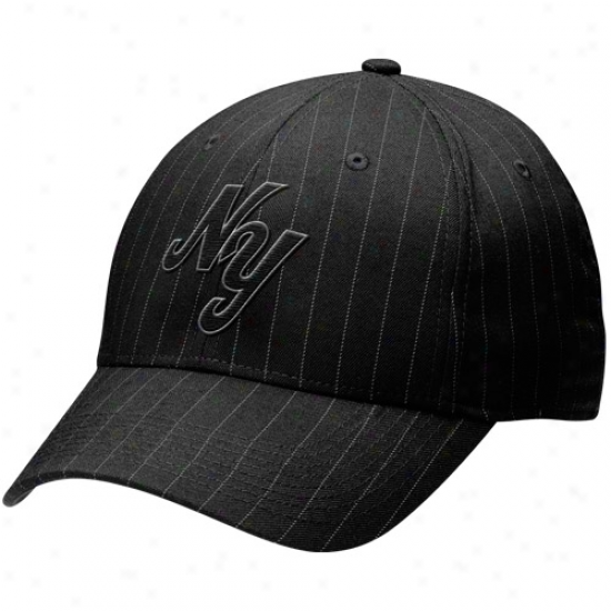 Nike New York Mets Black Legacy 91 Blackout Swoosh Flex Fit Hat