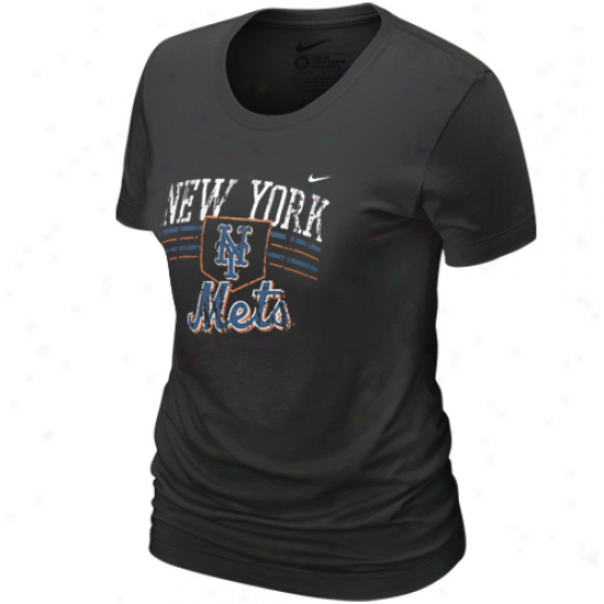 Nike New York Mets Ladies Wicked Home Field Trk-blend T-shirt