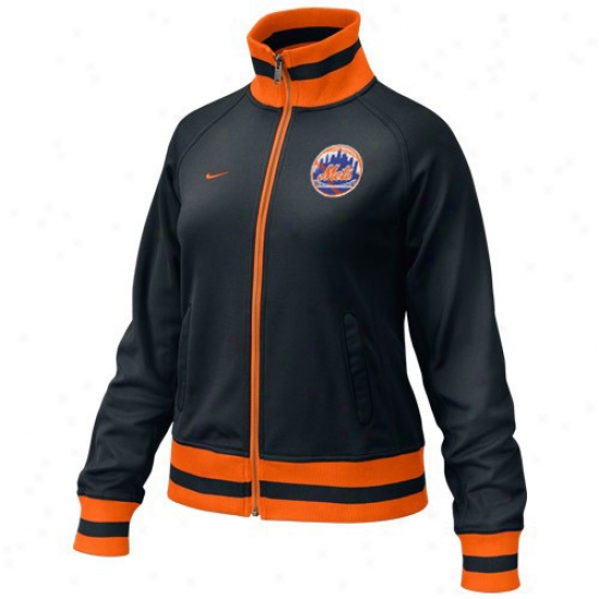 Nike New York Mets Ladies Navy Blue Track Jacket