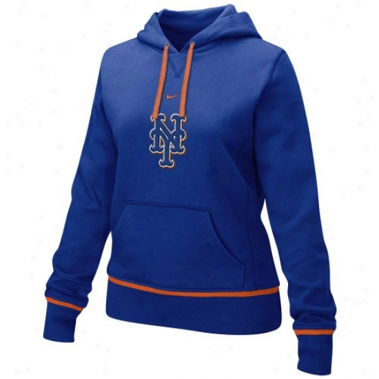 Nike New York Mets Ladies Royal Blue Classsic Hoody Sweatshirt