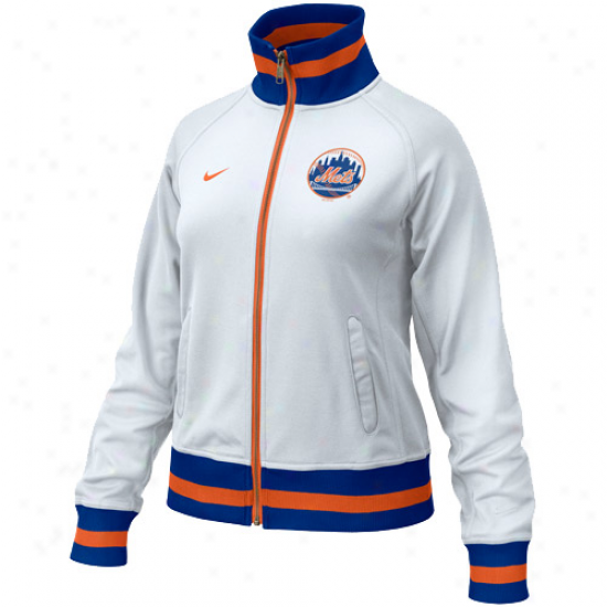 Nike New York Mets Ladies White Track Jacket