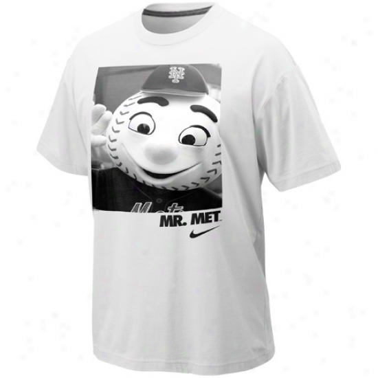 Nike New York Mets Mr. Met Mascot T-shirt - White