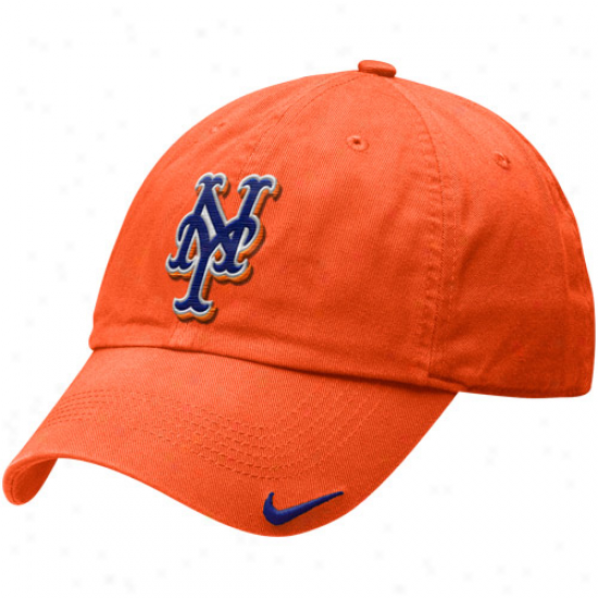 Nike New York Mets Orange Heritage 86 Relaxed Stadium Adjustable Hat