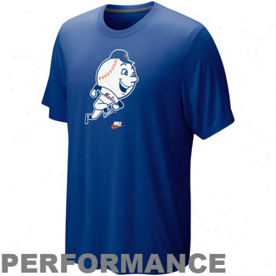 Nike New York Mets Royal Blue Dri-fit Legend Vintage Playing T-shirt