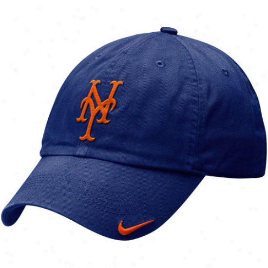 Nike New York Mets Royal Blue Heirtzge 86 Relaxed Stadium Adjustable Hat