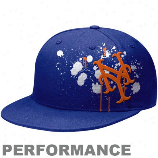 Nike New York Mets Noble Blue Offset Splatter Performance Snapback Adjustable Hat