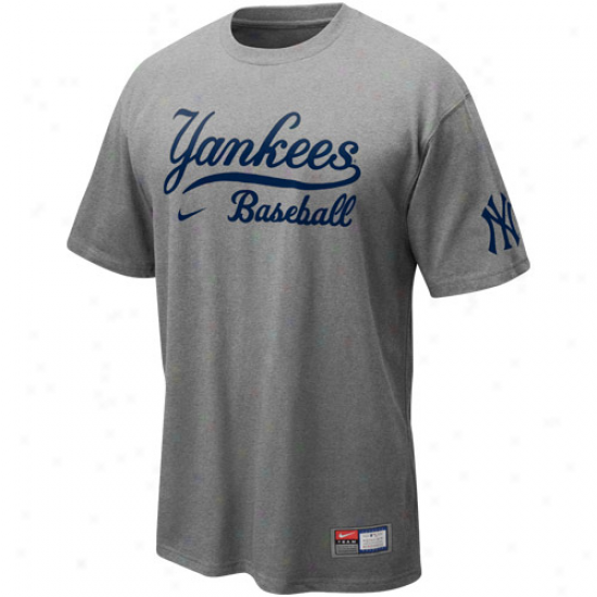 Nike New York Yankees Ash 2011 Mlb Practice T-shirt