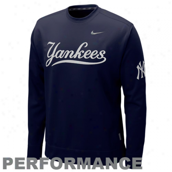 Nike New York Yankees Ships of war Blue Ko Performance Pullover Sweatshirt