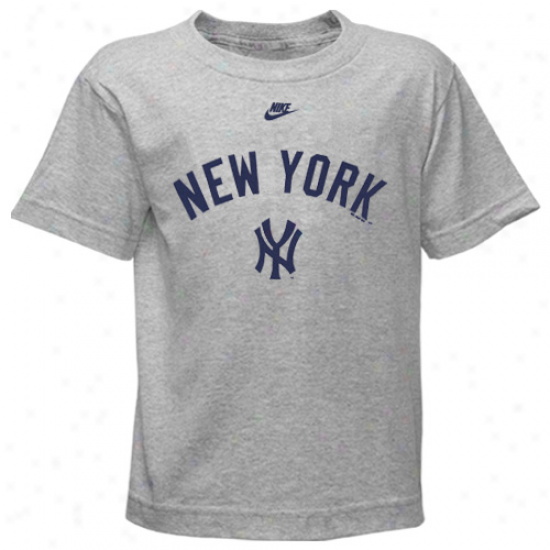 Nike Starting a~ York Yankees Preschool Gray Logo T-shirt