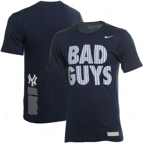 Nike New York Yankees Rivalry Bad Guys Tri-blend T-shirt - Navy Blue