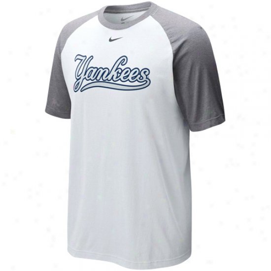 Nike New York Yankees White Cup Of Coffee Raglan T-shirt