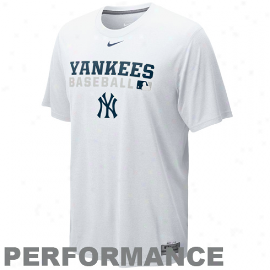 Nike New York Yankees White Team Issue Legend Performance T-shirt