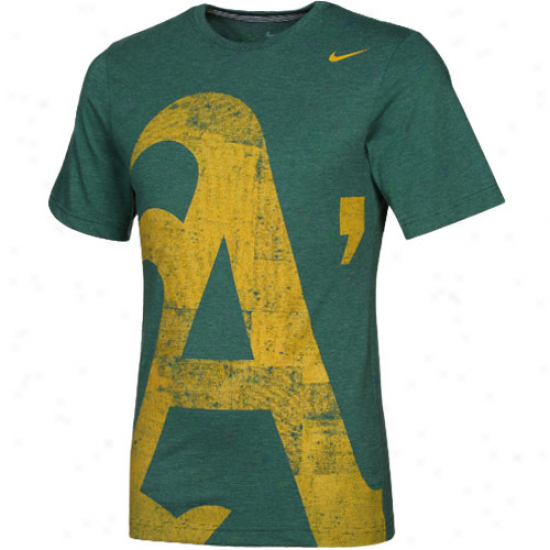 Nike Oakland Athletics Big Logo Tri-blend T-shirt - Green