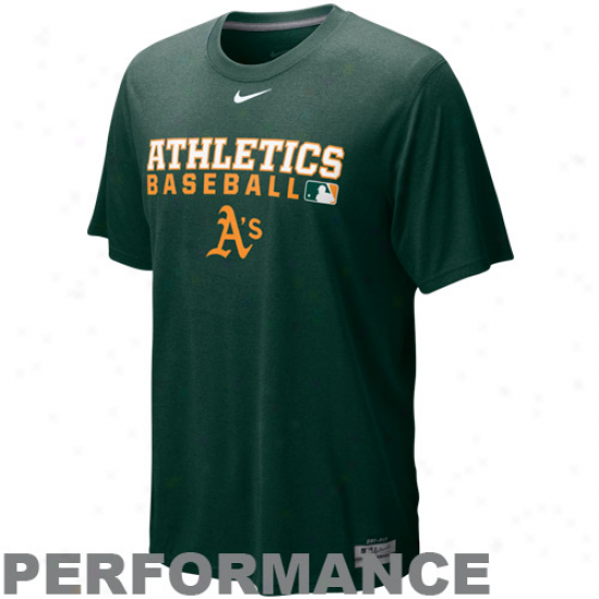 Nike Oakland Athletics Flourishing Dri-fit Team Issue Legend Performance T-shirt