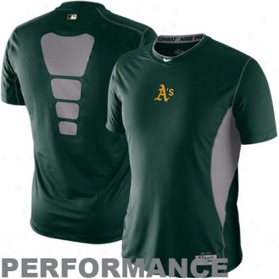 Nike Oakland Athletics Green Pro Combat Hypercool Performance Rise to the ~ of