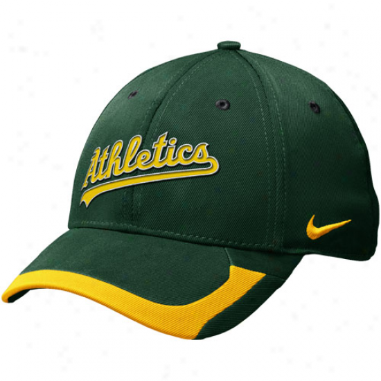 Nike Oakland Athletics aTctile Ii Legacy 91 Swoosh Flex Fit Hat - Green