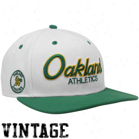 Nike Oakland Gymnastics White-green Cooperstown Snapback Adjustable Hat