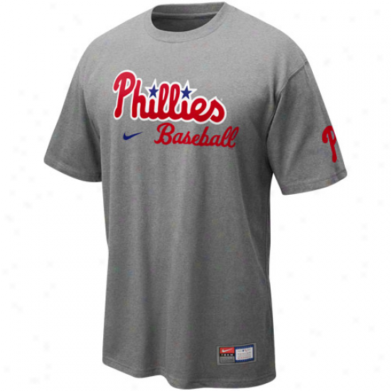 Nikw Philadelphia Phillies Ash 2011 Mlb Practice T-shirt