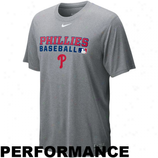 Nike Philadelphhia Phillies Ash Team Issue Legend Performance T-shirt