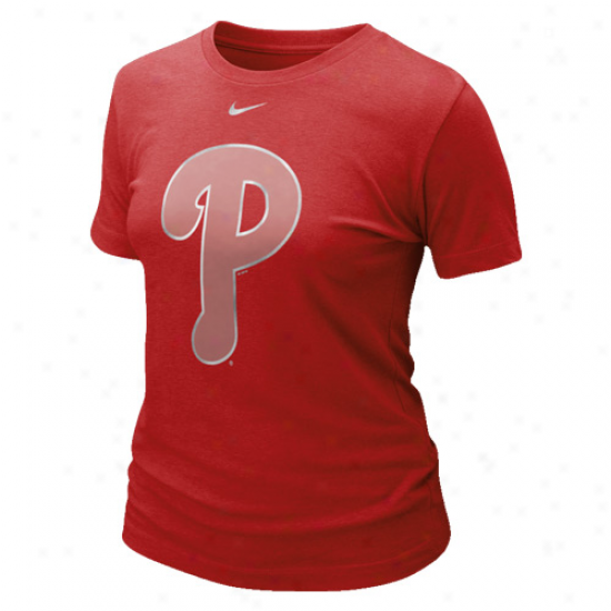Nike Philadelphia Phillirs Ladies Blended Graphic Tri-blend T-shirt - Charcoal