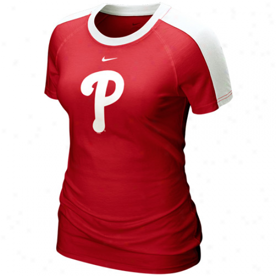 Nike Philadelphia Phillies Ladies Red 2011 Centerfield T-shirt