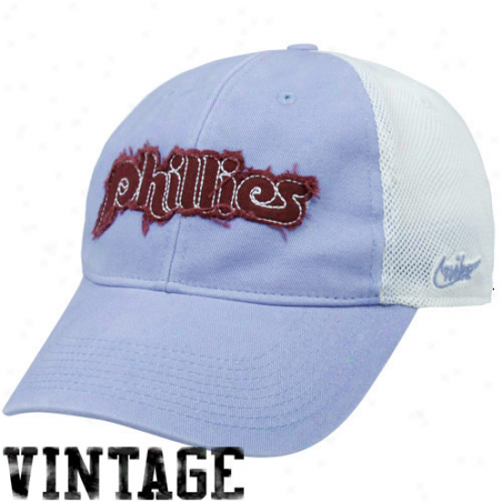 Nike Philadelphia Phillies Light Blue-white Cooperstown Legacy 91 Vintage Mesh Back Flex Fit Hat