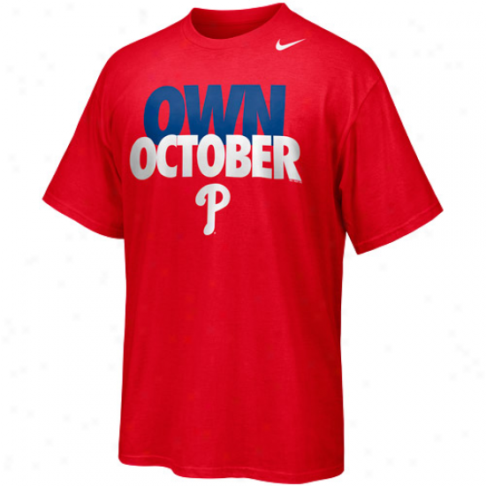 Nike Philadelphia Phillies Own October T-shirt - Red