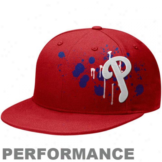 Nike Philadelphia Phillies Red Offset Splatter Performance Snapback Adjustable Cardinal's office