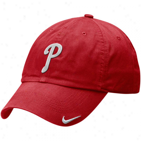 Nike Philadelphia Phillies Red Stadium Heritage 86 Adjustable Hat