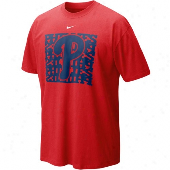 Nike Philadelphia Phillies Red Undercover Logo T-shirt