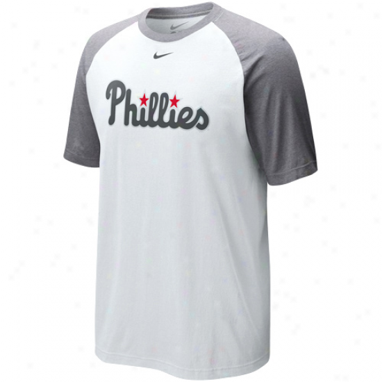 Nike Philadelphia Phlilies White Cup Of Coffee Raglan T-shirt